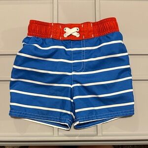 Cat & Jack Red and White Swim Shorts